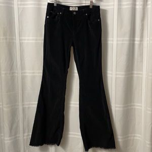 We The Free black corduroy flare pants